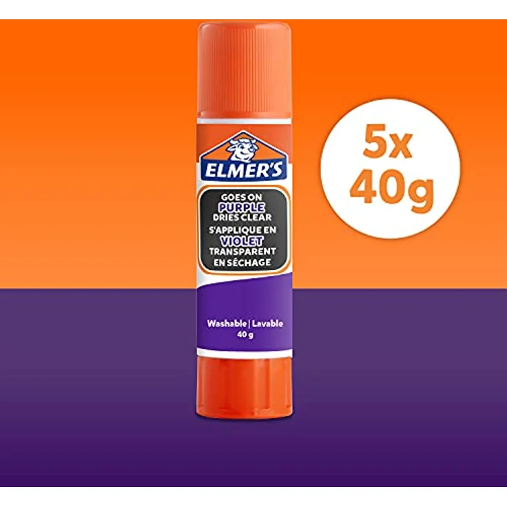 Elmers Klebestift Disappearing Purple 40G - 5er Blister – Bild 6