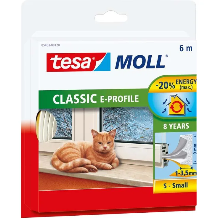 tesa E-Profil-Dichtung weiß 10m:9mm tesa 5445