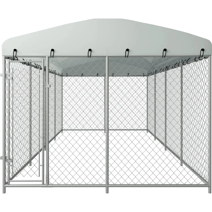 vidaXL Outdoor-Hundezwinger mit Überdachung 8x4x2,3 m – Bild 2