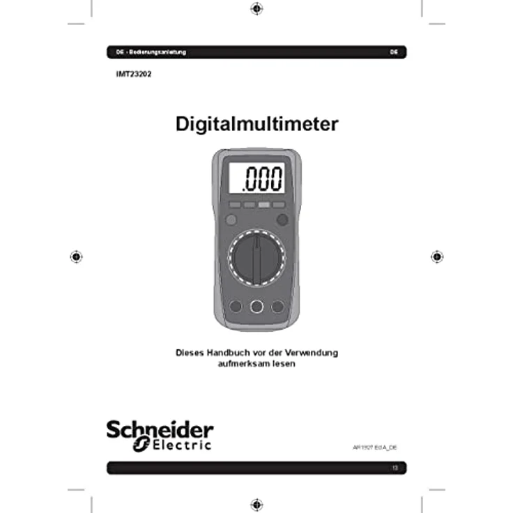 Schneider THORSMAN Digital Multimeter mit LCD-Display beleuchtet Kategorie 3 - 300V – Bild 10