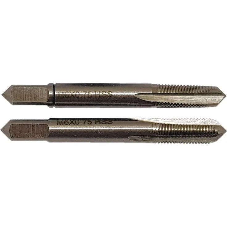 myMAW 2 x Handgewinde-Bohrer DIN 2181 M6x0,75 mm HSS Fertigschneider Bohren Gewinde