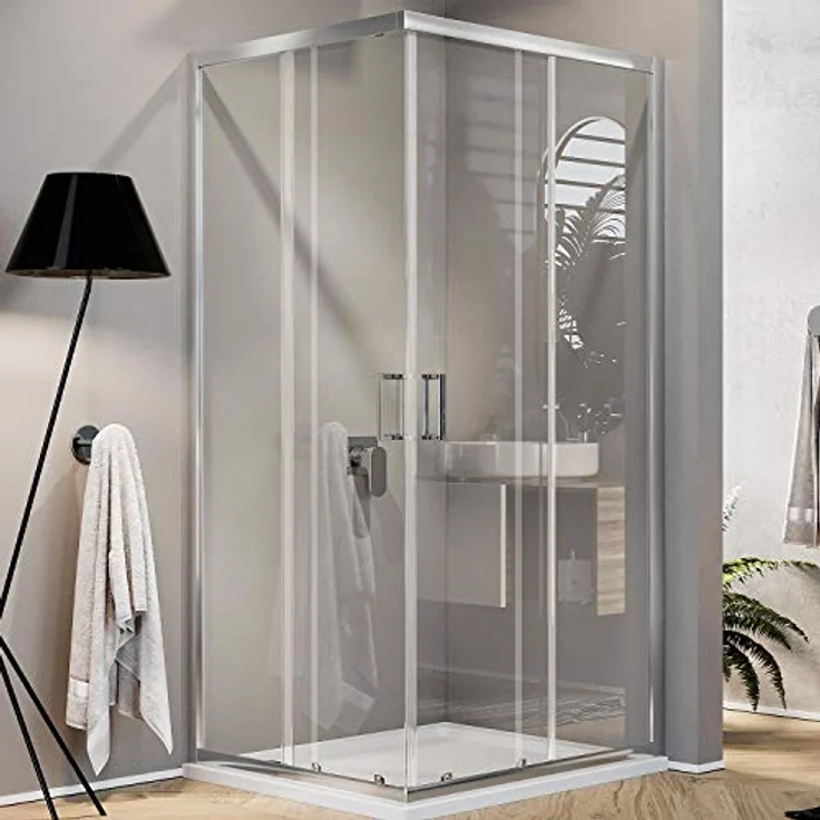 Eckeinstieg Duschkabine Quadratisch 75x75 H185 Transparent 6mm Glas Mod. Ready – Bild 2