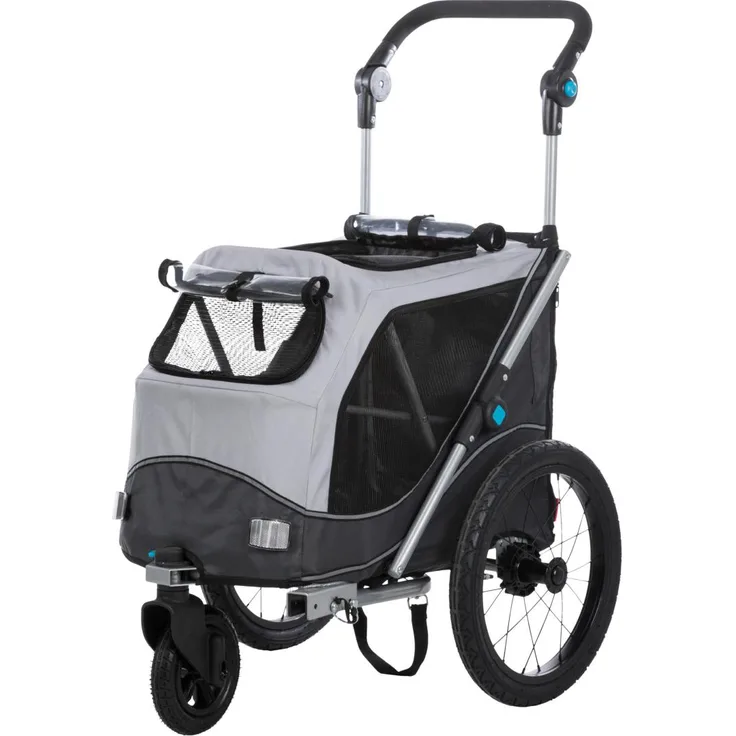 Fahrrad-Anhänger, faltbar S: 58 93 74/114 cm grau