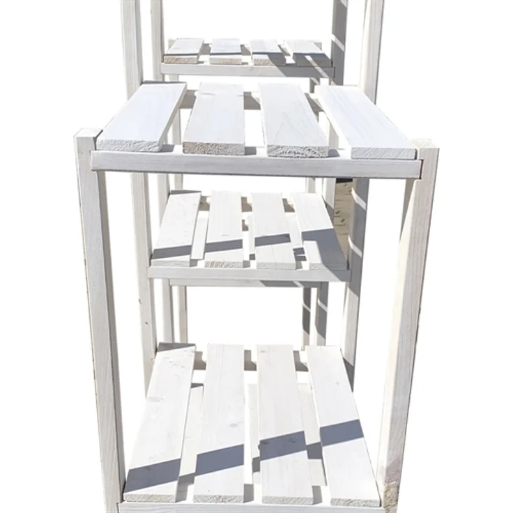 Mucola - Blumentreppe Blumenregal Blumenpodest Pflanzregal Blumenhocker Standregal Weiß – Bild 3