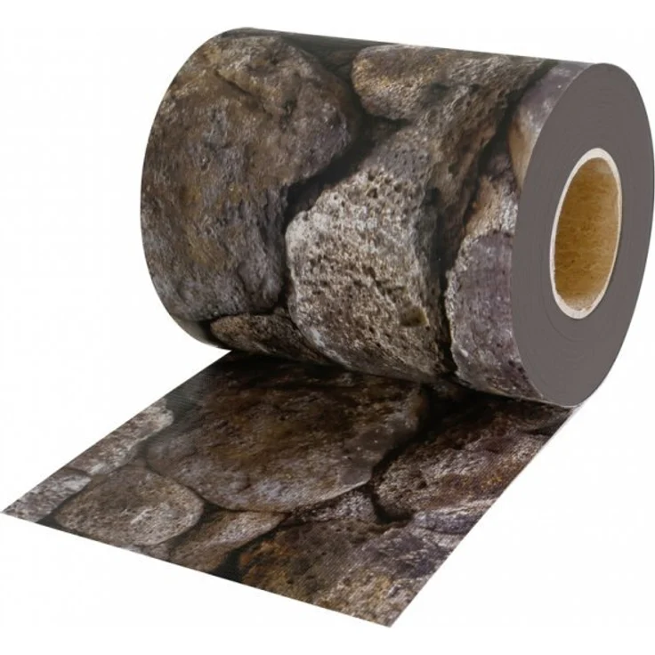 JAROLIFT PVC Sichtschutzstreifen 40m inkl. Befestigungsclips für Zäune, Bruchstein – Bild 1