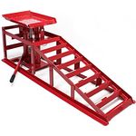 Auffahrrampe mit hydraulischem Wagenheber 2000kg höhenverstellbar Reifenbreite bis 225mm