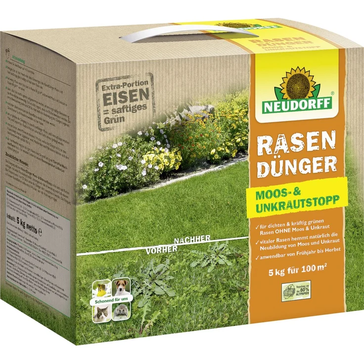 Neudorff Rasendünger Moos-& Unkrautstopp 5 kg – Bild 1