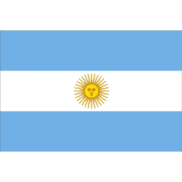 Flagge Argentinien mit Wappen 110 g/m² ca. 40 x 60 cm