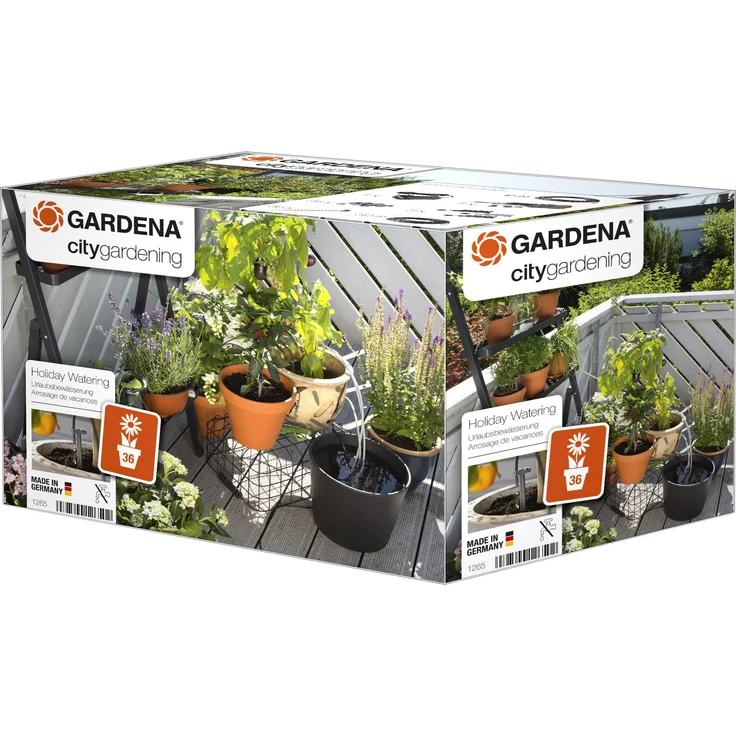 GARDENA city gardening Urlaubsbewässerung: Pflanzenbewässerungs-Set für drinnen und draußen, individuelle Bewässerung von bis zu 36 Pflanzen (1265-20) Netzbetrieb mit eingebautem Zeitschalter – Bild 9