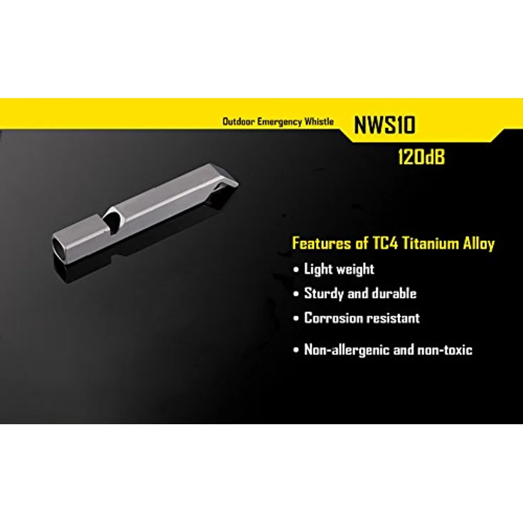 NiteCore Signalpfeife Nitecore Taschenlampe Titan 120 dB NWS10 – Bild 5