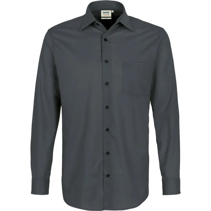 HAKRO Hemd Mikralinar Comfort 123, anthrazit, 5XL