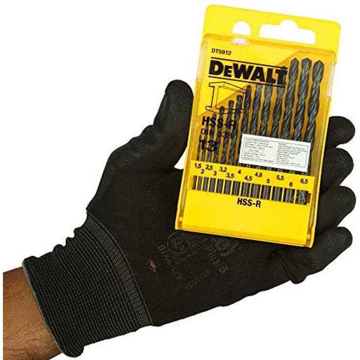 DeWALT DT5912-QZ Bohrer Bohrerbit-Set Drehung der rechten Hand Legierter Stahl Metall Unlegierter Stahl Stahl Gewalzter Schnellarbeitsstahl (HSS-R) 1.5 - 6.5 mm – Bild 5