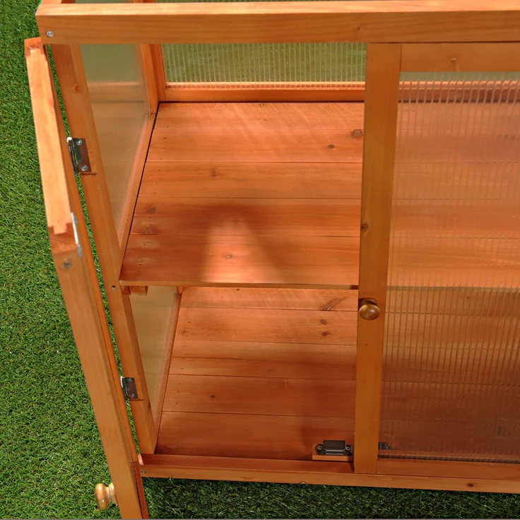 Mucola Gewächshaus Treibhaus Pflanzhaus Anzuchthaus 2 Türen Garten Balkon Schrank – Bild 3