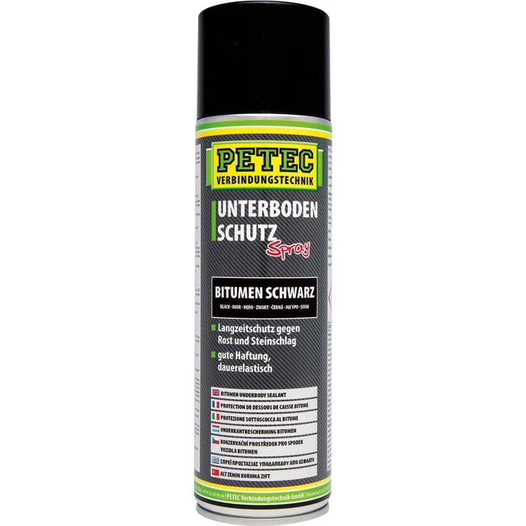 Petec 73150 Unterbodenschutz Bitumen - 500ml - Spraydose - schwarz