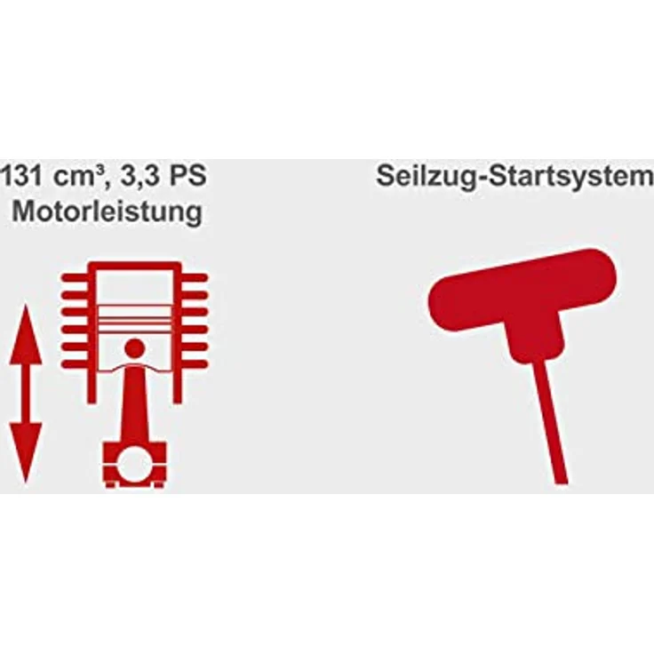 Scheppach MP132-42 Benzin Rasenmäher 42 cm Mäher Motormäher Gartenmäher Grasmäher, 42 cm Schnittbreite, 45 l Fangkorbvolumen – Bild 11