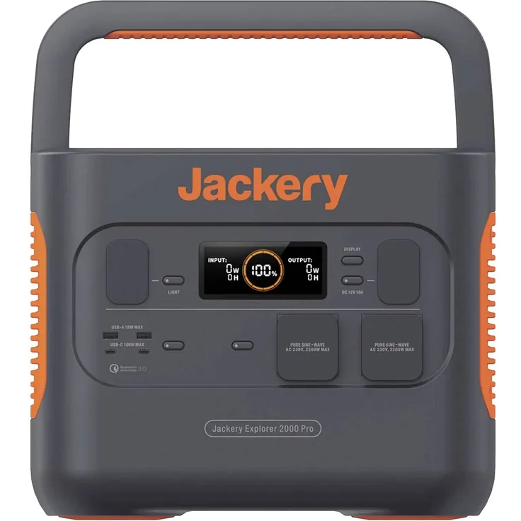 Jackery Explorer 2000 pro - Tragbare Ladestation - Akkukapazität 2.160 Wh max. Leistung 4,4 kW Dauerleistung 2,2 kW