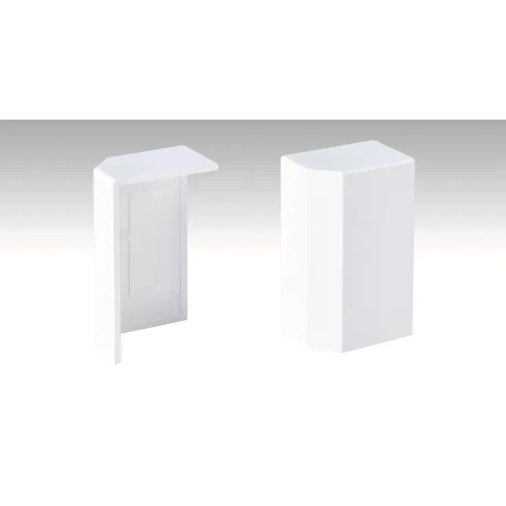 MeisterWerke MEISTER Endkappen Fußleiste Profil 8PK/18PK (je 1 Stk. L|R / VPE) Weiß 2001 1 Pack = 1x linke und 1 rechte Endkappe