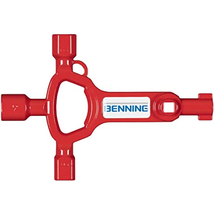 Benning Multi-Key Schaltschrankschlüssel, 10211924 mit 1/4“ magnetischer Bitaufnahme und 5-8 mm Innenvierkant