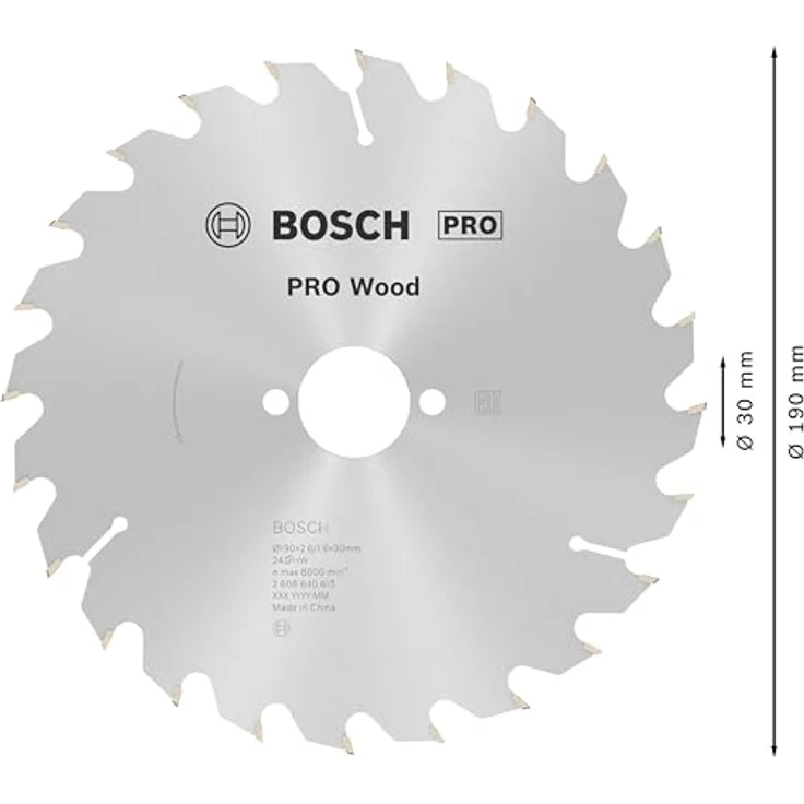 Bosch Professional Kreissägeblatt Optiline Wood (für Holz, 190 x 30 x 2,6 mm, 24 Zähne, Zubehör Kreissäge) – Bild 3