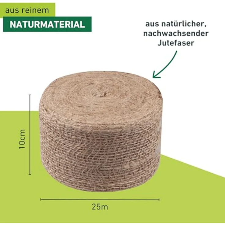 Windhager Jute-Wickelstreifen Öko natur 10 cm x 25 – Bild 4