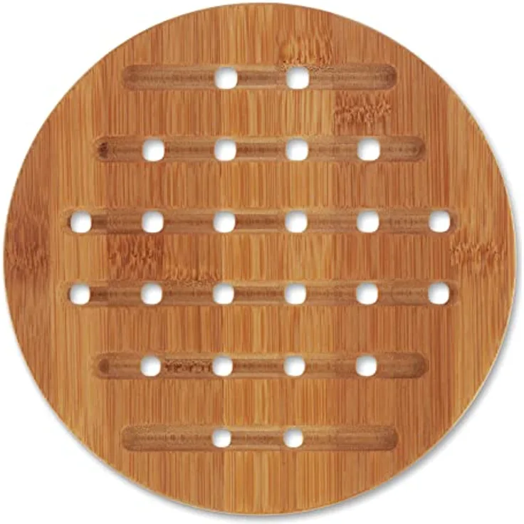 untersetzer Kian rund 20 x 20 cm bambus braun
