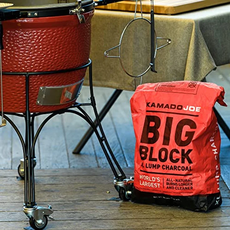 Kamado Joe XL 9.1kg Naturholzkohle, wiederverwendbar für BBQ und Grillen, bis zu 18 Stunden Lebensdauer, Schwarz – Bild 2