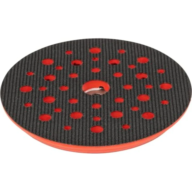 STIER Schleifteller D123mm, Stützteller hart mit Klett, für Exzenterschleifer, inkl. Adapter für 5/16“ & M8 Gewinde, optimale Absaugung, made in Germany – Bild 2