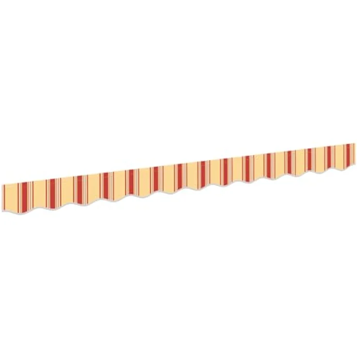 vidaXL Markisen Volant, Mehrfarbig gestreift für 2,5 m Rahmen, 2,3 x 0,2 m, rechteckig, orange – Bild 1
