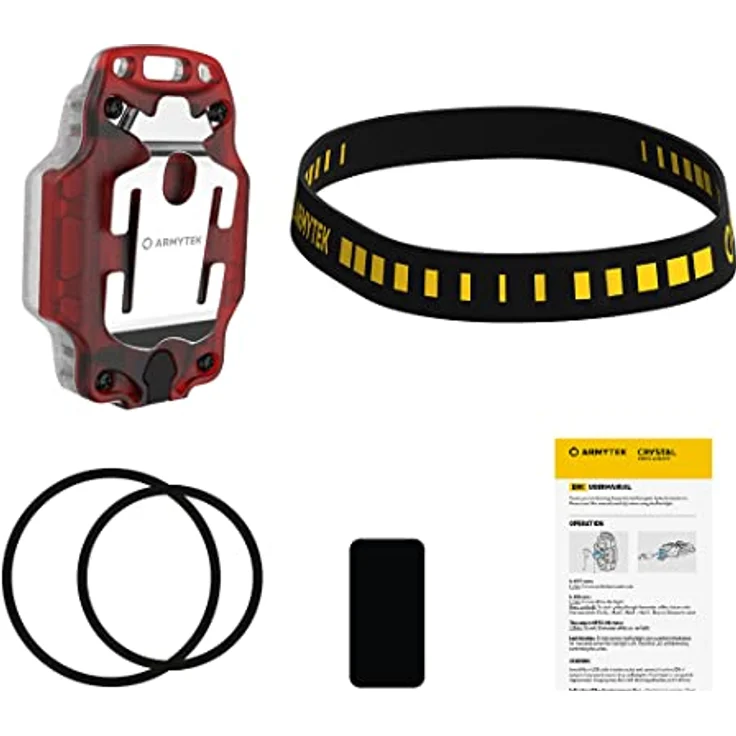 Armytek Crystal Kompakte Multifunktionslampe 4 in 1 mit weißem und rotem Licht Micro USB Aufladbarer (Rot) – Bild 1