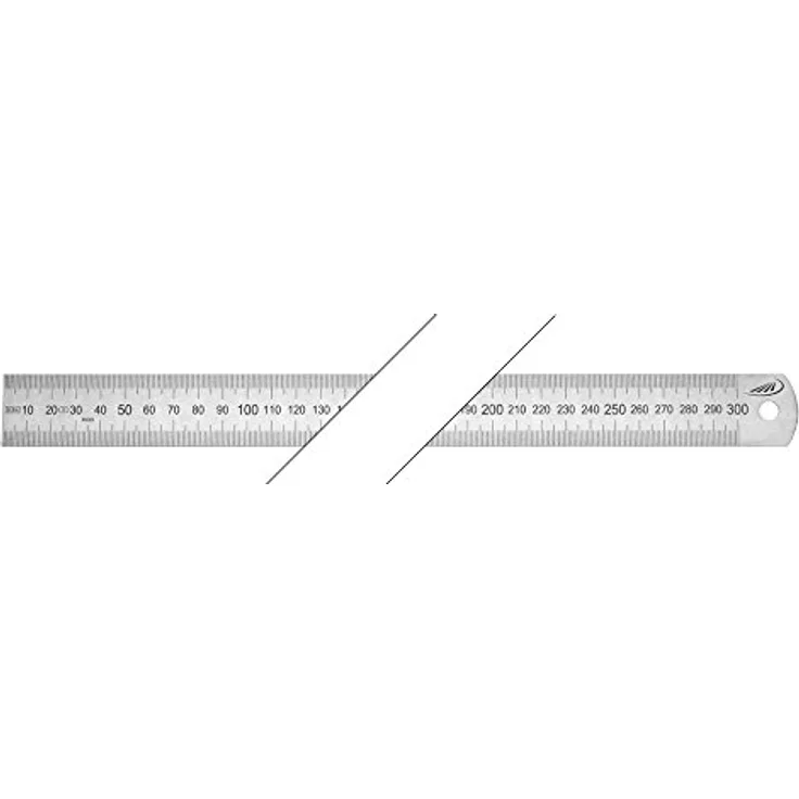 HELIOS-PREISSER Biegsamer Stahlmaßstab 500 x 20 x 0,5 mm, rostfreier Federbandstahl mit mm-Teilung