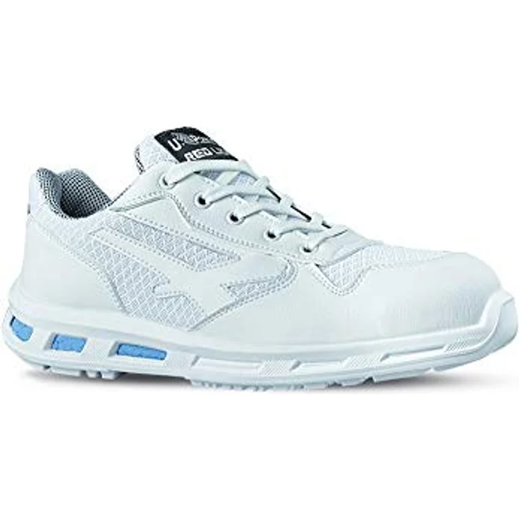 U-Power JUNE S1 SRC Arbeitsschuh in Weiß, Sicherheitshalbschuh mit extrem atmungsaktiven Einsätzen – Bild 1