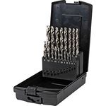 STIER Spiralbohrer Set HSS-Co8 / HSS-E, 19-teilig, Premium Metallbohrer Satz, Cobalt-Gehalt von 8%, Bohrer für Edelstahl, geschliffen