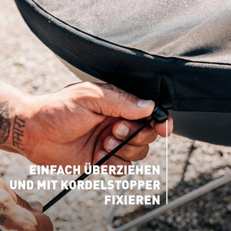höfats Abdeckhaube für Bowl 70 Feuerkorb - passgenaue, wetterfeste Schutzhülle, mit Kordelstopper - Zubehör für Bowl 70 – Bild 4
