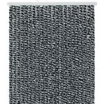 LEMODO Türvorhang Wohnwagen, Flauschvorhang 90x200 cm, Camping Vorhang als Fliegengitter für die Tür, Insektenvorhang anthrazit/weiß, optisch attraktiver Fliegenschutz