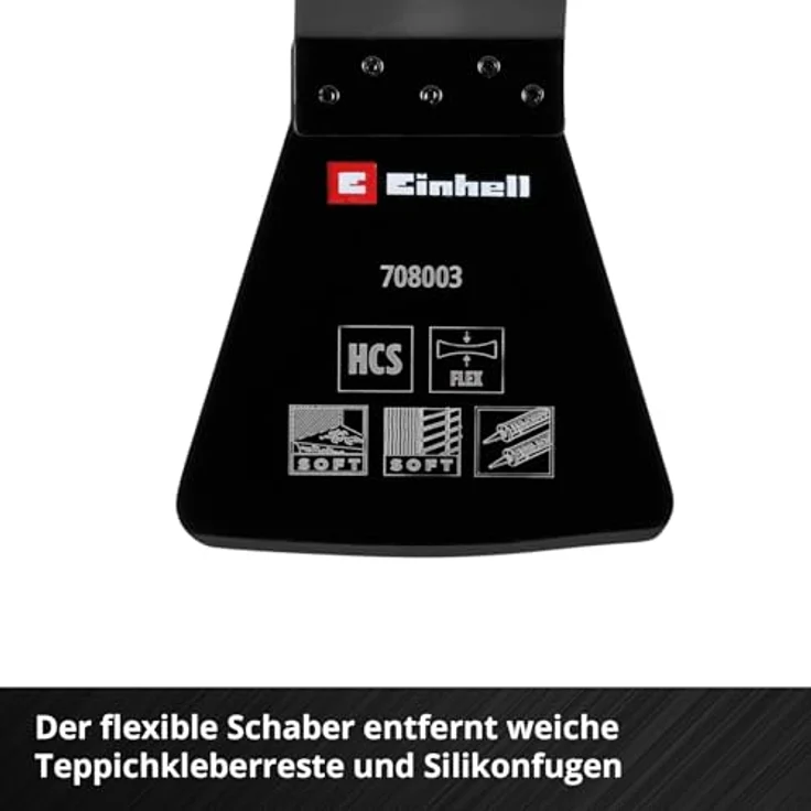 Einhell Flexibler Schaber 52mm, Langlebiger Kohlenstoffstahl, Open Back Schnellwechselfunktion, Geeignet für Multitools – Bild 3