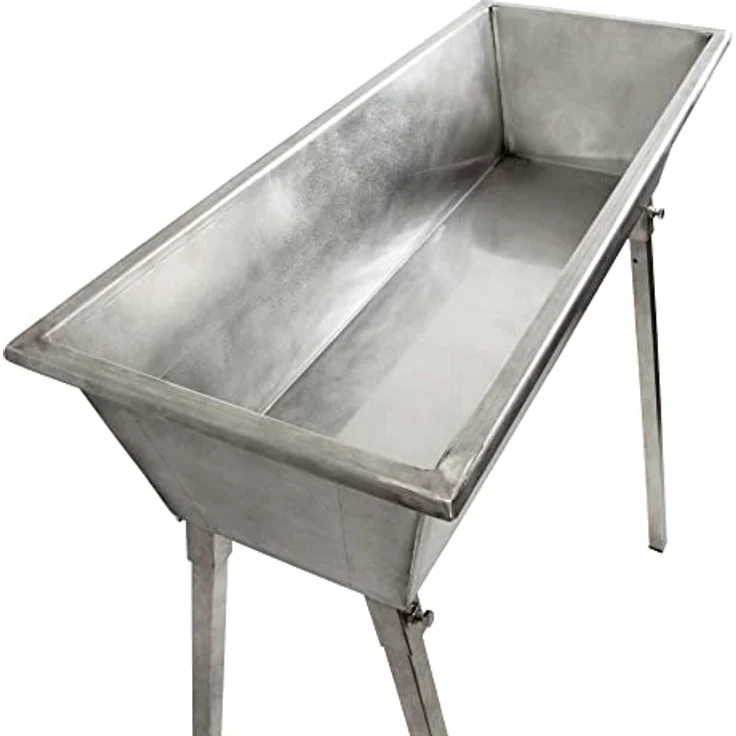 SCHMIDT security tools Mangal Grill 80x34cm Edelstahl 2mm Holzkohlegrill Schaschlik Standgrill Kohlegrill Brikett BBQ abnehmbare Füße, Silber – Bild 3