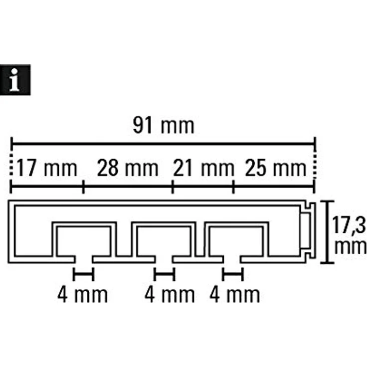 GARDINIA Vorhangschiene, Kunststoff, weiß, 120 – Bild 3