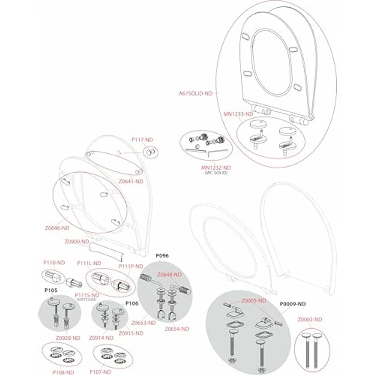 Alcadrain A601 WC-Sitz Duroplast, antibakteriell, weiß mit Metallscharniere und schnell montierbarem Spannsystem – Bild 3