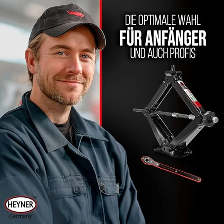 HEYNER Premium OEM Wagenheber für Mercedes ML/GL/S-Klasse/GLE/GLC, max. Hubhöhe 42 cm, Tragkraft 1,335 t, mit Aufbewahrungstasche – Bild 10