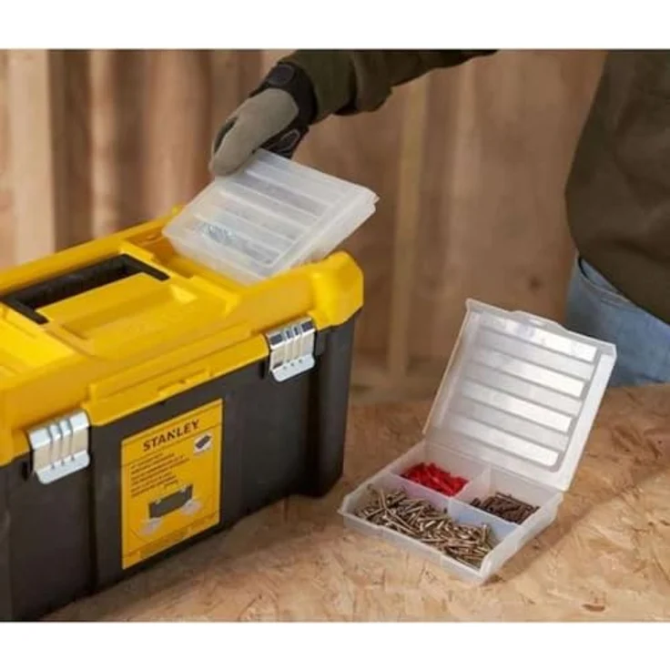 Stanley Werkzeugbox mit Organizer 19Z, robuster Werkzeugkoffer mit intelligentem Fächerdesign – Bild 4