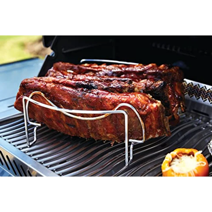 Napoleon Spare Rib Bratenhalter, Edelstahl, silber, 29 x 29 x 12 cm, 1 ml, 56019 – Bild 5