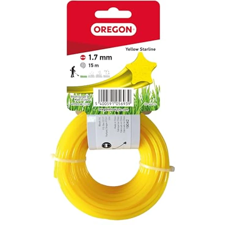 Oregon 69-440-Y Yellow Star Rasentrimmerfaden Draht für Rasentrimmer und Freischneider, 1,7 mm x 15 m – Bild 2