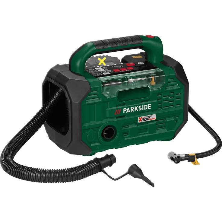 PARKSIDE® Akku-Kompressor & Luftpumpe PKA-20-Li D3, 2-in-1 Gerät mit LED-Beleuchtung und 10,3 bar Druck, ohne Akku & Ladegerät