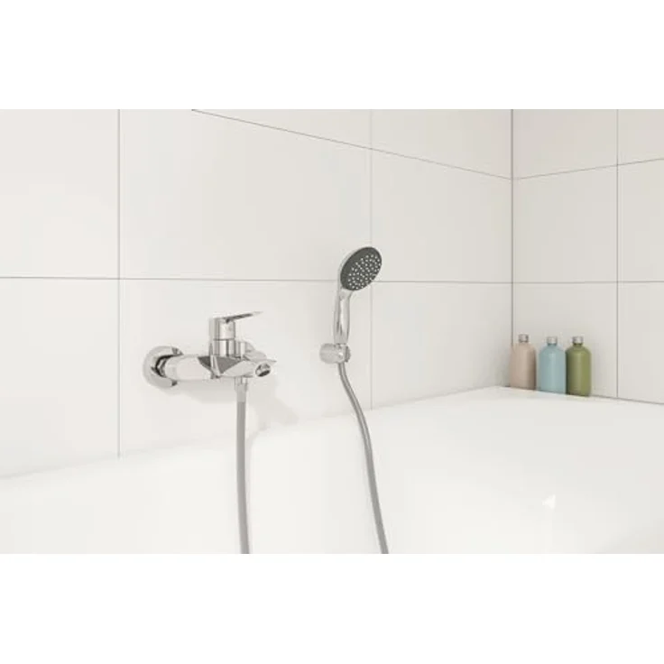 Grohe Badarmatur Set Start 1/2, Wandmontage, Grohe SilkMove 35 mm Keramikkartusche, chrom – Bild 3