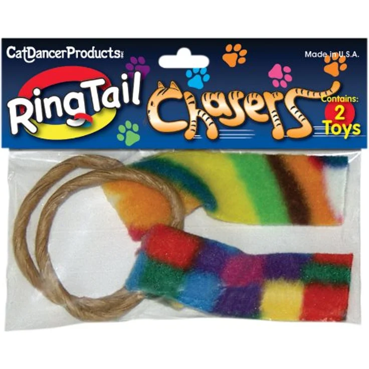 Cat Dancer Produkte CATD0801D Katzenspielzeug Ring Tail Chasers, aus Pappe und Fleece, garantiert großen Spielspaß – Bild 2