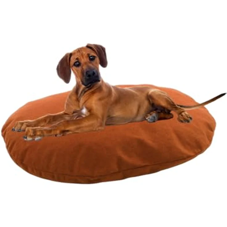 Flamingo Kissen Ziva Oval Terrakotta 110x80x12cm, Haustierdecke aus Polyresin – Bild 1