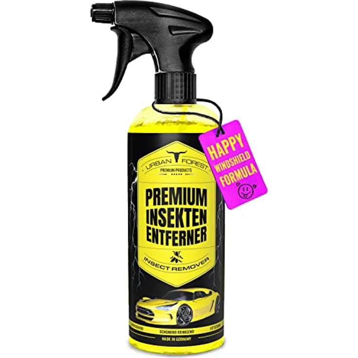 URBAN FOREST Premium Insektenentferner 500ml, Auto-Reinigungsmittel für Windschutzscheiben, stärkste Wirkung gegen hartnäckige Verschmutzungen mit Orangenduft – Bild 1