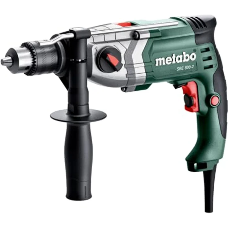 Metabo Schlagbohrmaschine SBE 800-2 (601744510) Kunststoffkoffer, Leistungsstark & Vielseitig – Bild 1