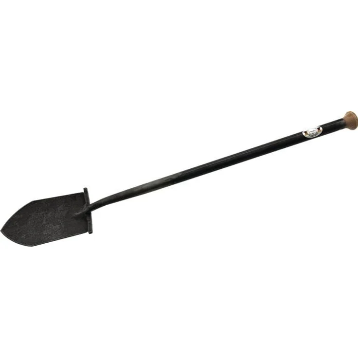 Krumpholz Kraftspaten 275x160mm spitz, Stahlrohr-Knopf-Stiel mit Holzknauf, 900mm Stiellänge