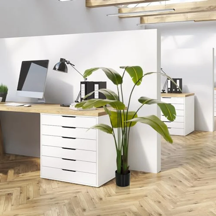hjh OFFICE Kunstpflanze Banane künstliche Deko Pflanze 170 cm, Pflegeleichte Bananenstaude, Kunstbaum Grün 871051 – Bild 5